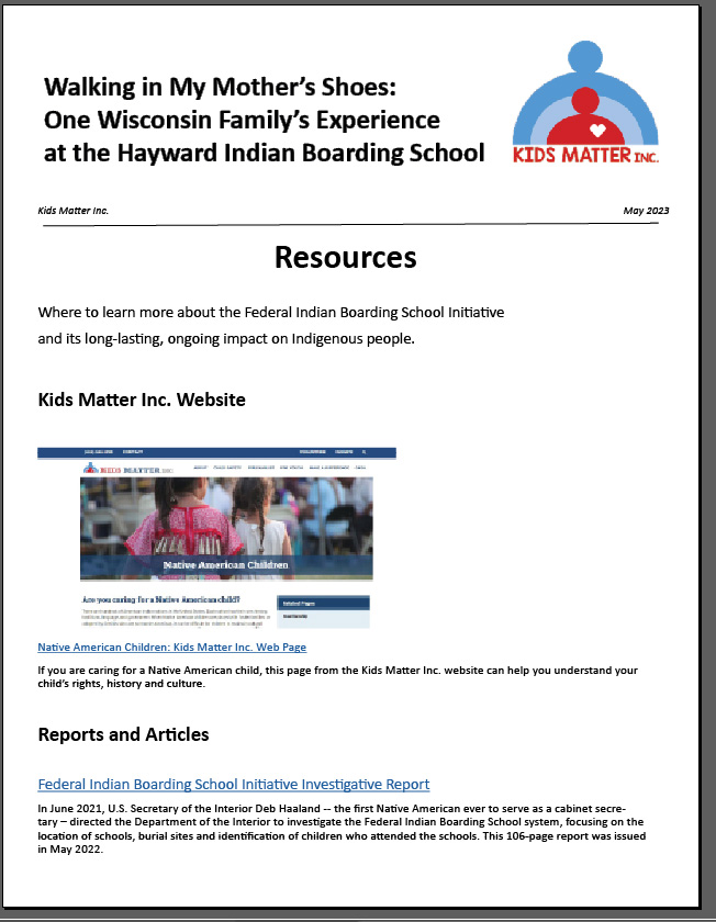 Kids Matter Inc. — Walking in My Mother's Shoes: One Family's ...